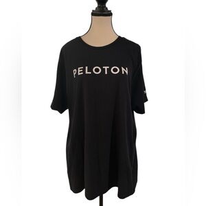 Peloton Black Tee with White Logo